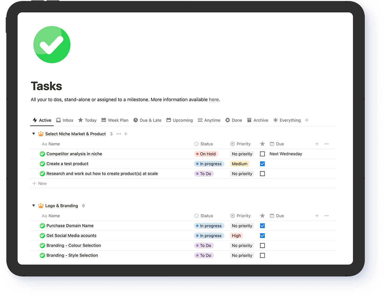 Focused Productivity Feature