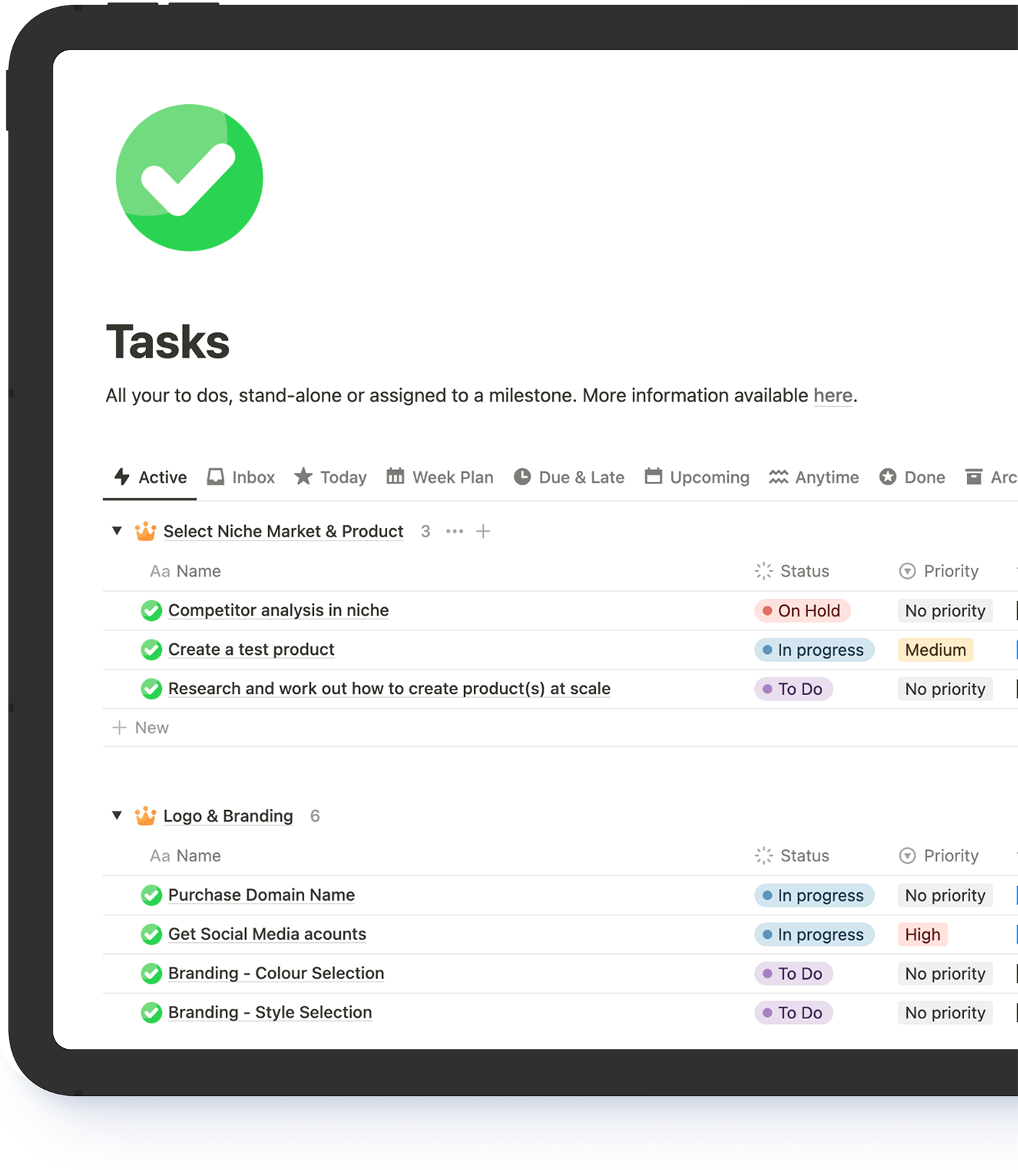 Focused Productivity Feature